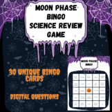 Halloween Moon Phase Bingo- 30 Different Bingo Cards!