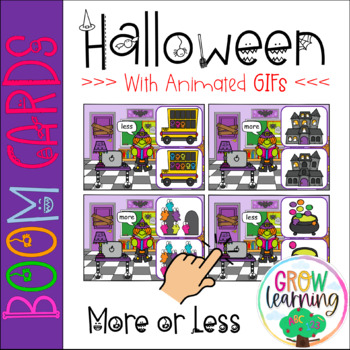 Halloween More or Less Count to 10 BOOM Cards™️ Pre-K Math Centers ...