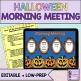 Halloween Morning Meeting Slides and Activities for SEL