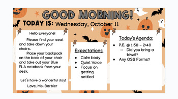 Preview of Halloween Morning Slides