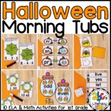 Halloween Morning Tubs for 1st Grade - October Morning Wor