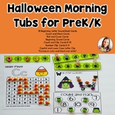 Halloween Morning Tub Activities for PreK/K-Fall