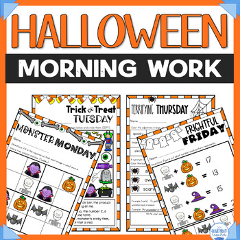 Preview of Halloween Morning Work | Halloween Fun