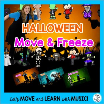 Preview of Halloween Freeze Dance, Brain Break, P.E. Exercise, Movement Activity #3: Video