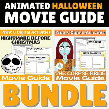 Preview of Halloween Movie Guide BUNDLE | Corpse Bride | Nightmare Before Christmas