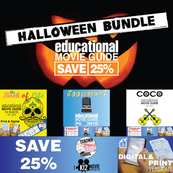 Preview of Halloween Movie Guide | Worksheet | Activity Bundle - SAVE OVER 25%