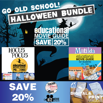 Preview of Halloween Movie Guide | Worksheet | 'Oldies' Bundle SAVE 20%