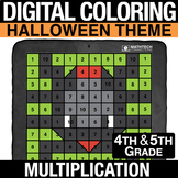 Halloween Multi-Digit Multiplication Color by Number | Hal