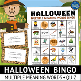 Halloween Multiple Meaning Words Bingo Game
