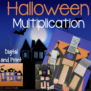 Preview of Halloween Math Activity -Multiplication Project for Array Area 3rd-5th Grade