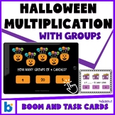Halloween Multiplication BOOM Cards and Printable Task Cards