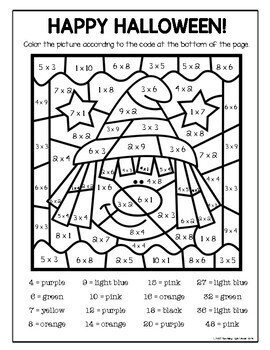  Color By Number Halloween Coloring Pages 7