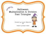 Halloween Multiplication & Division Fact Family Triangles