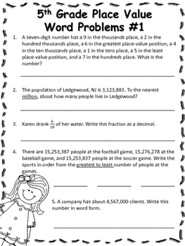 no prep place value packet 5th grade freebie by the