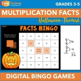 Halloween Multiplication Facts Bingo - Digital Easel Activities