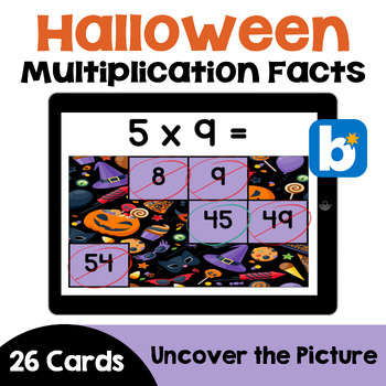 Halloween Multiplication and Division Fact Fluency Boom Cards™