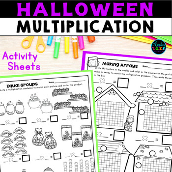Preview of Halloween Multiplication Facts Practice | October Math Activity Sheets