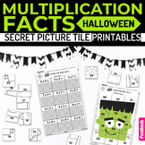 Halloween Multiplication Facts Secret Picture Tile Printables