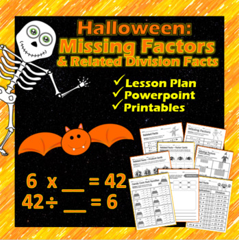 Preview of Halloween Multiplication: Finding Missing Factors & Related Facts