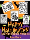 Halloween Multiplication Mosaic-Color By Number Pack-FUN!