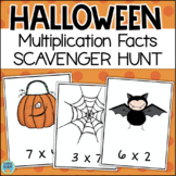 Halloween Scavenger Hunt  Multiplication Scoot Math Facts 