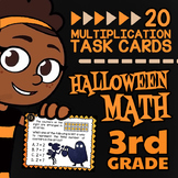 Halloween Multiplication Task Cards ★ 3rd Grade Multiplication Word Problems