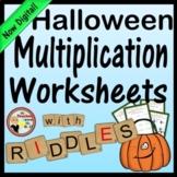 Halloween Multiplication Worksheets with Riddles I Multipl