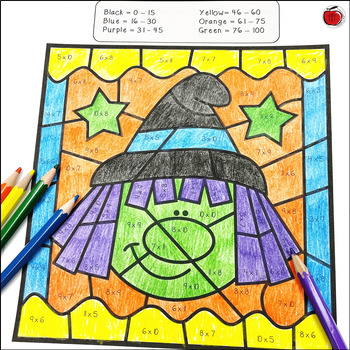 halloween multiplication and division color by number by