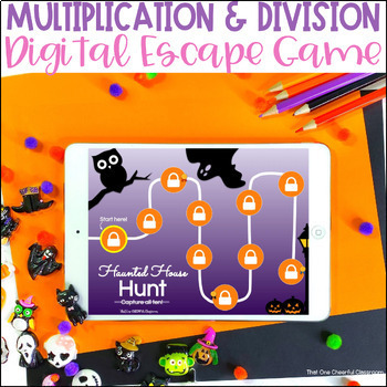 Preview of Halloween Multiplication and Division Fact Fluency Digital Math Escape Game