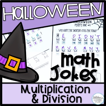 Preview of Halloween Multiplication and Division Math Activities and Worksheets for October