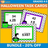 Halloween Multiplication and Division Practice Task Cards Bundle