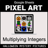 Halloween - Multiplying Integers - Google Sheets Pixel Art