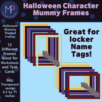 Preview of Halloween Mummies Frames for Task Cards & Worksheets (Great for fall)