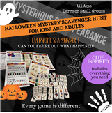 Halloween Murder Mystery Scavenger Hunt Printable Game for
