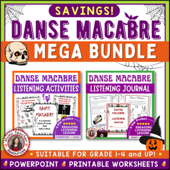 Preview of Halloween Music Activities - Danse Macabre Worksheets for Elementary Music