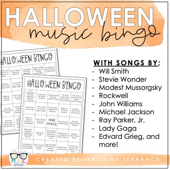 Preview of Halloween Music Bingo