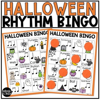 Preview of Halloween Music Bingo Game Activities for Quarter & Eighth Notes Centers