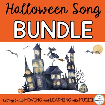 Preview of Halloween Music Bundle of Songs, Activities, Actions, Music, Video, Mp3 Tracks