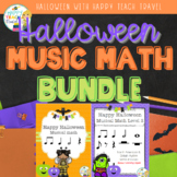 Halloween Music Class Math Bundle - Level 1 & 2