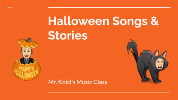 Preview of Halloween Music Class Songs - Freebie