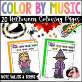 Halloween Music Coloring Pages Color by Note Halloween Costumes
