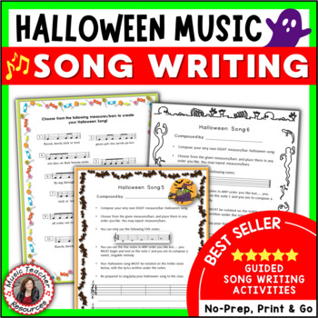 Preview of Halloween Music Composition Activities