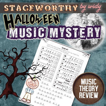 Preview of Halloween Music Lesson - A Fun Mystery Halloween Music Activity for Grade 4 - 6