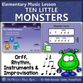 Halloween Music Lesson Orff Rhythm & Improvisation Ten Lit