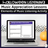 Halloween Music Listening Activities- Set 1
