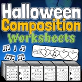 Halloween Music Worksheets | Halloween Composition Activities