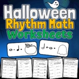 Halloween Music Worksheets | Halloween Rhythm Math Activities