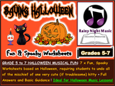 Halloween Music Worksheets Middle School