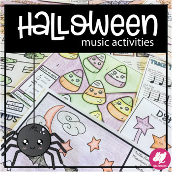 Preview of Halloween Music Worksheets and Activities