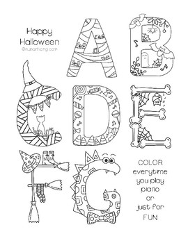 halloween letters coloring pages